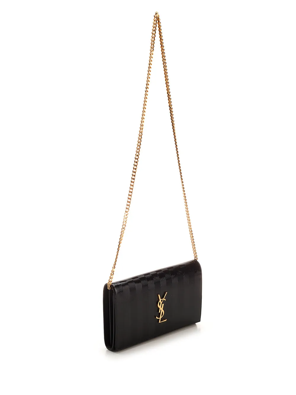 Saint Laurent Logo Plaque Foldover Shoulder Bag