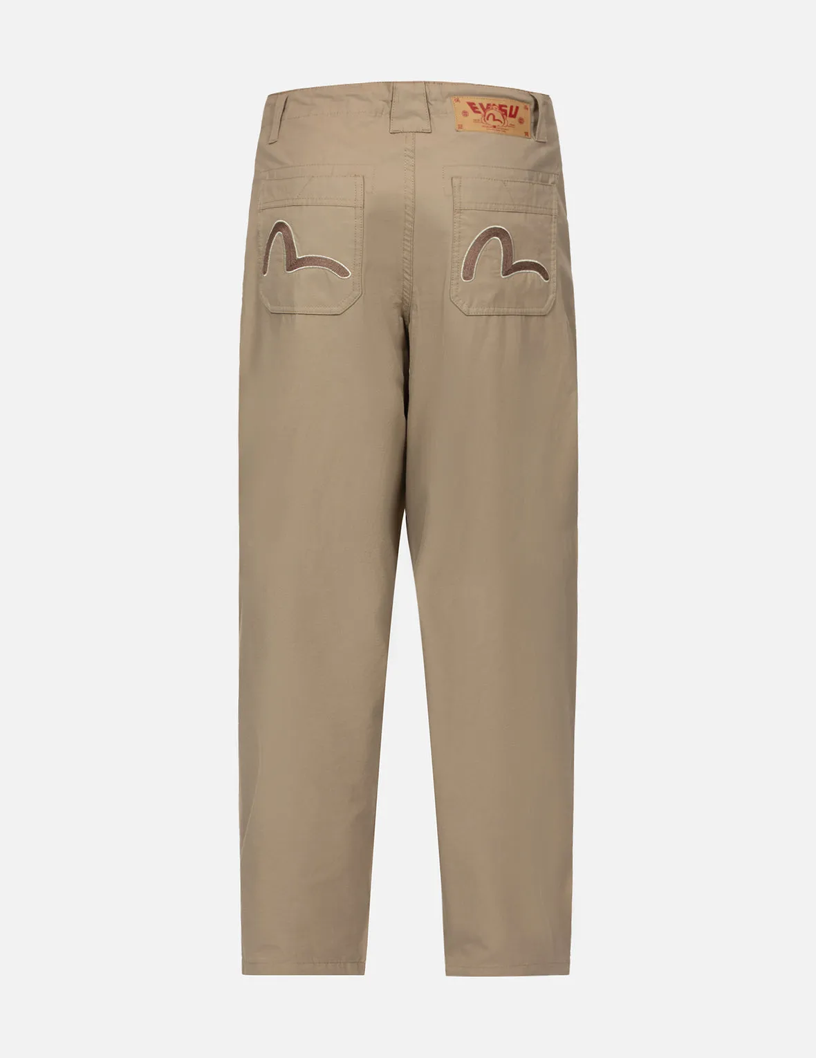 Seagull Embroidery Baggy Pants