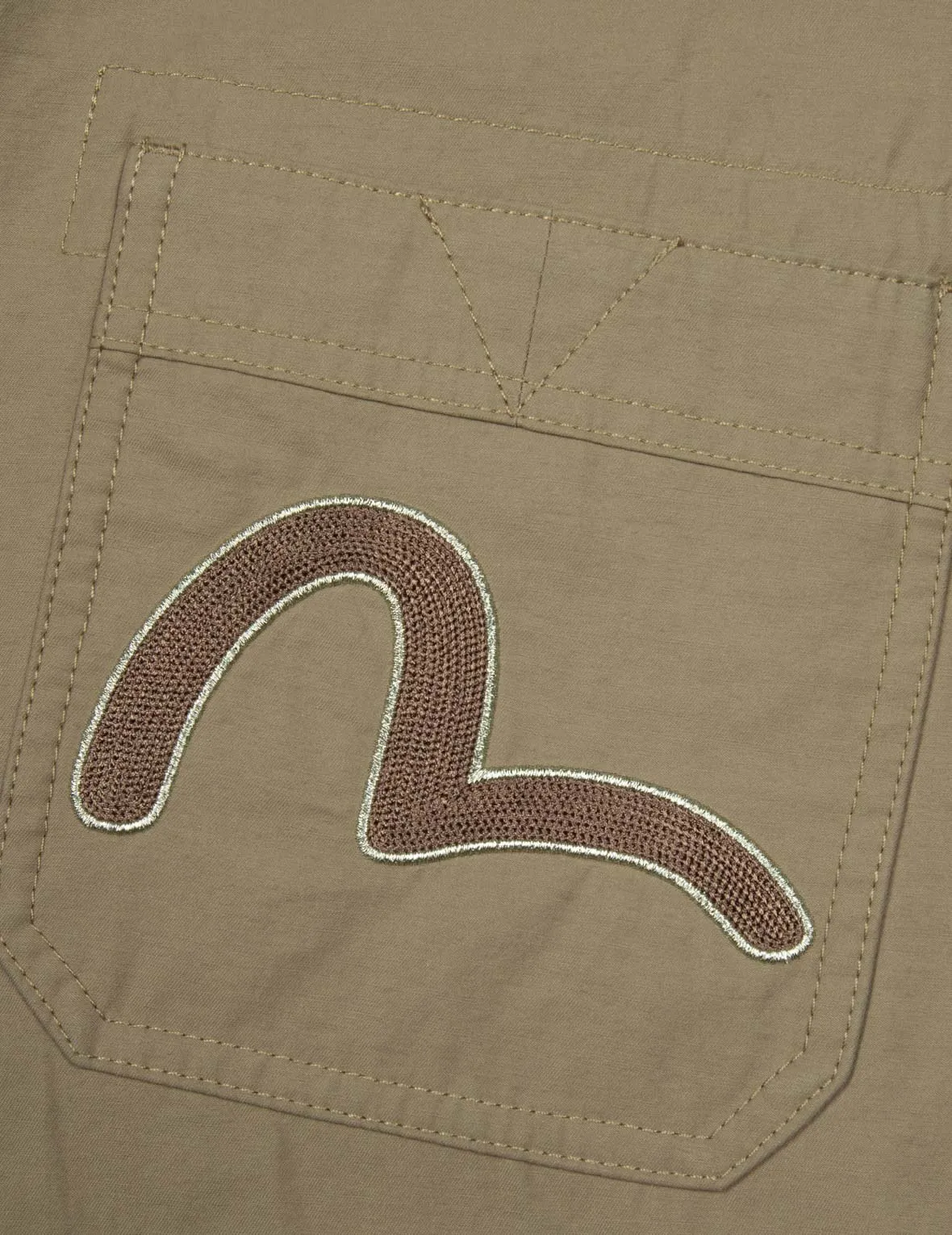 Seagull Embroidery Baggy Pants