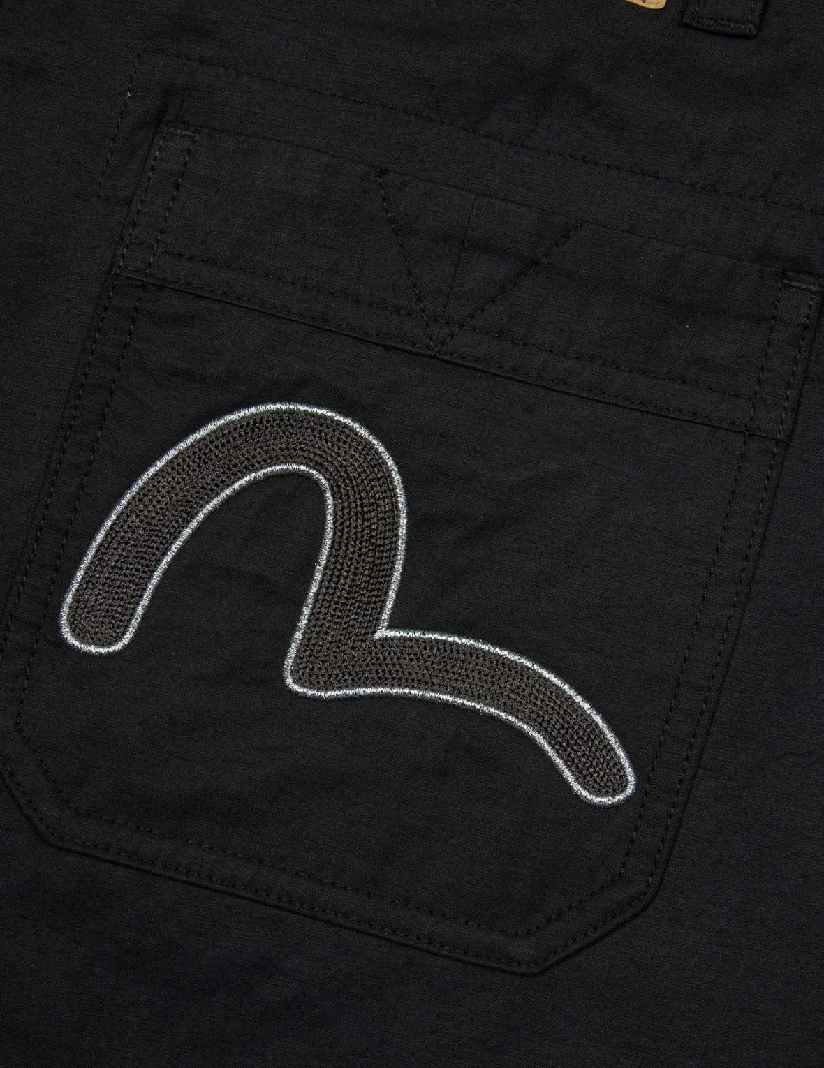 Seagull Embroidery Baggy Pants