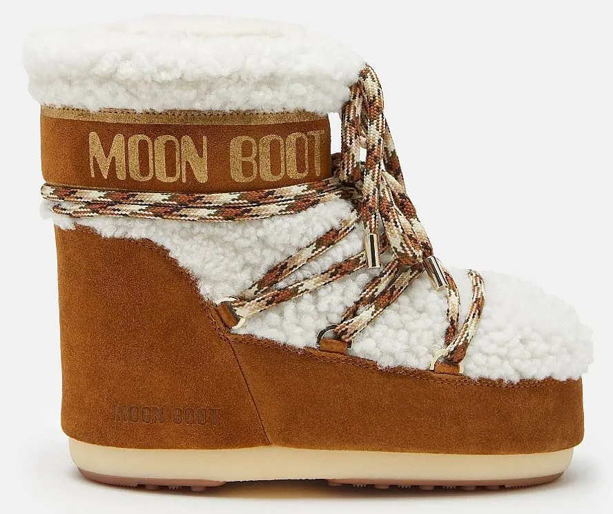 shoes Tecnica Moon Boot Icon Low Shearling - Whisky/Off White - women´s