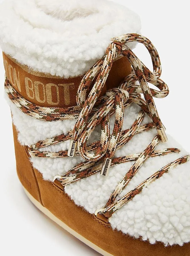 shoes Tecnica Moon Boot Icon Low Shearling - Whisky/Off White - women´s