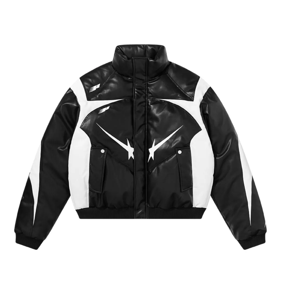 Shooting Star Leather Down Jacket