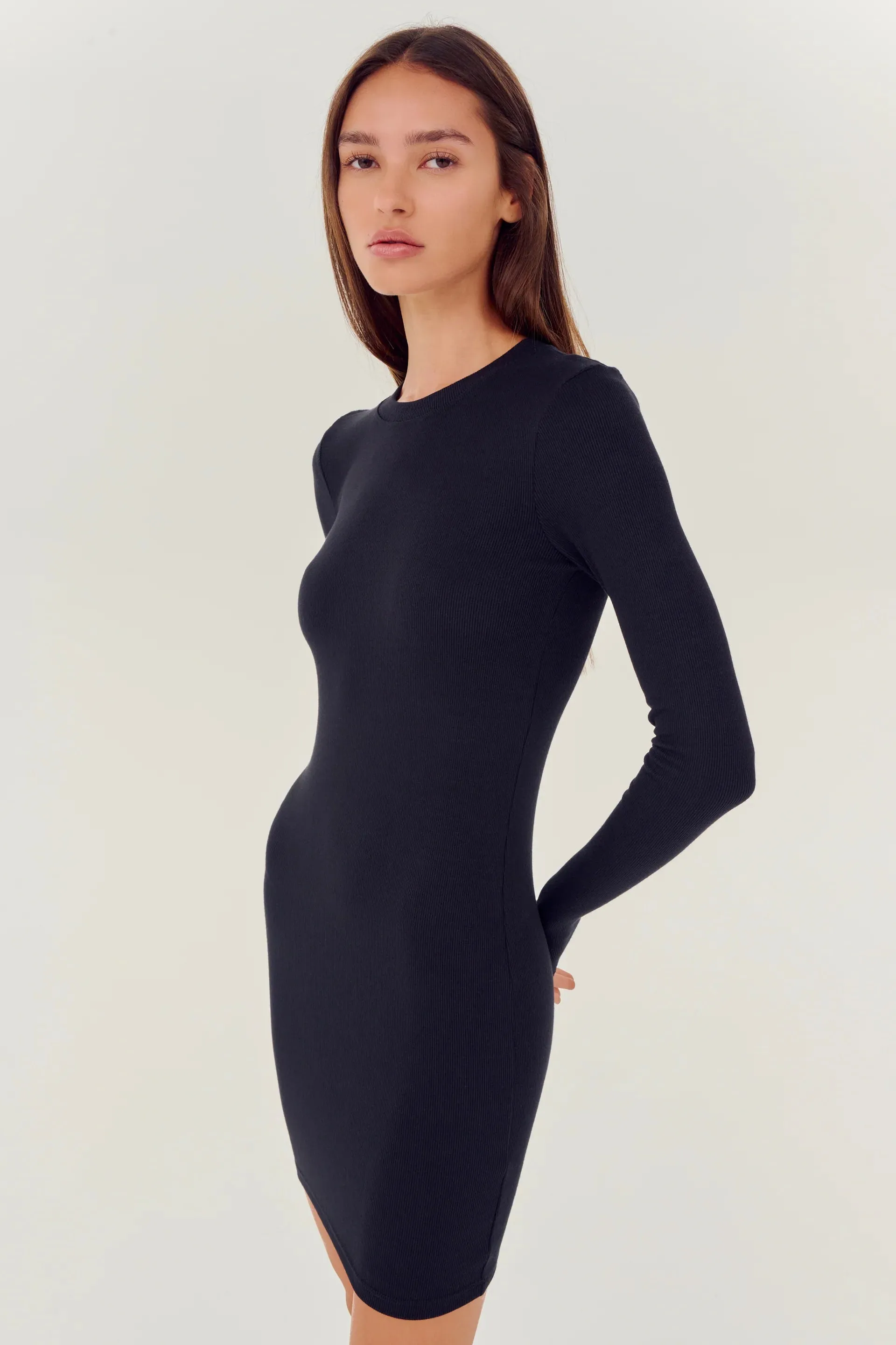 Splits 59 Louise Rib Long Sleeve Dress