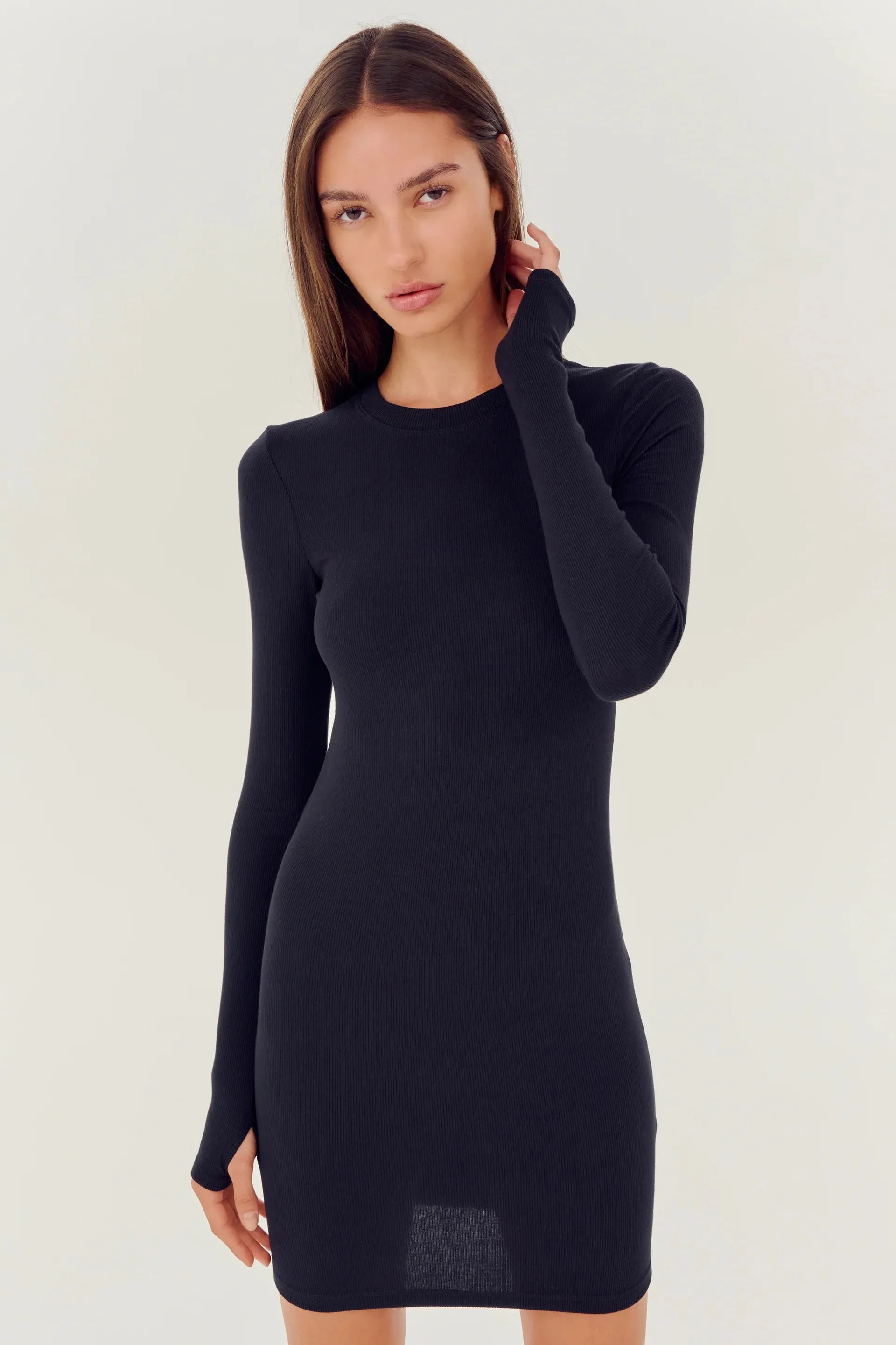 Splits 59 Louise Rib Long Sleeve Dress