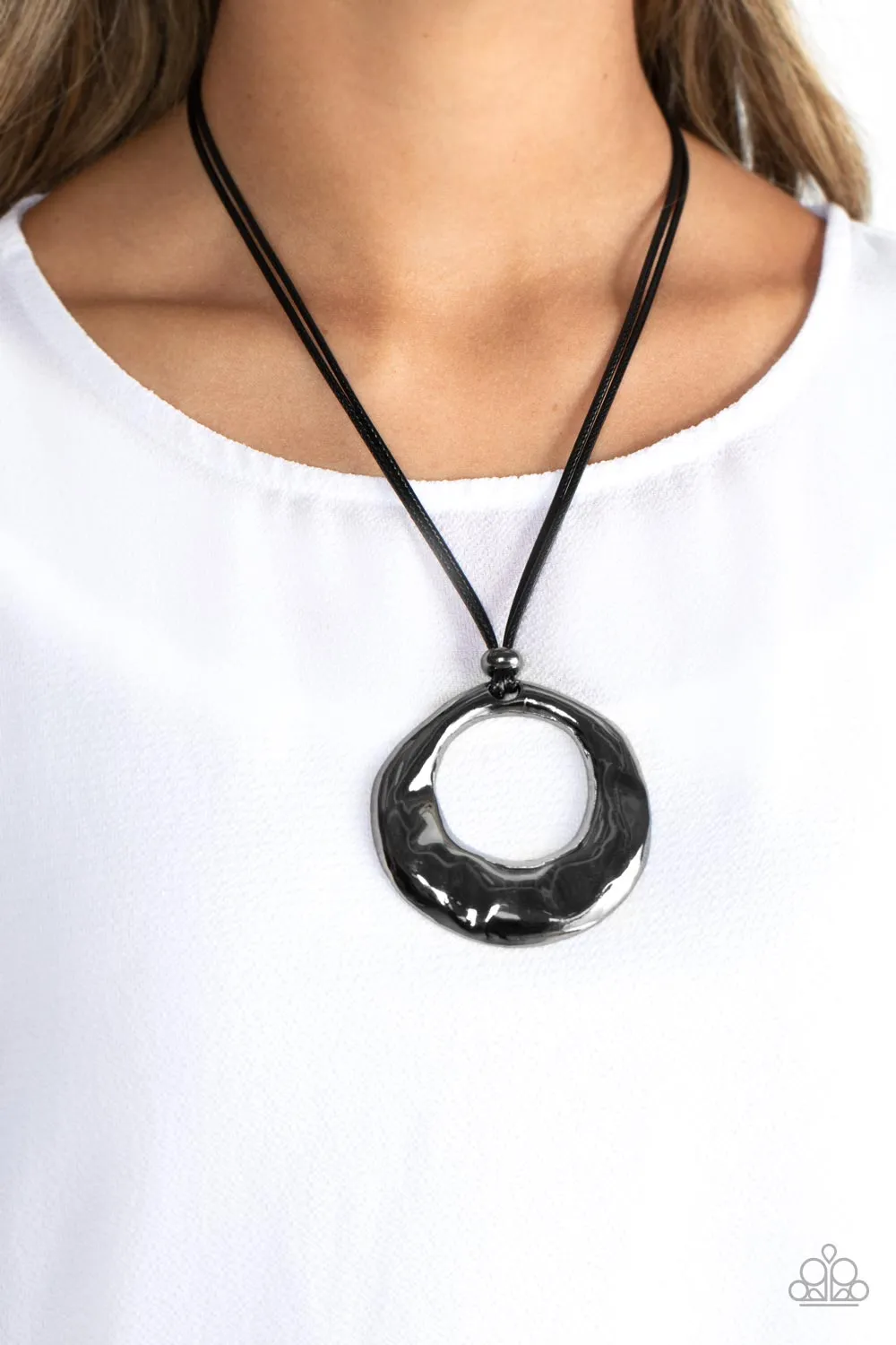 Tectonic Treasure - Black ~ Paparazzi Necklace