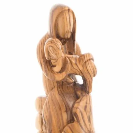 The Good Shepherd, Jesus Christ, 9.3 Abstract Olive Wood Carving