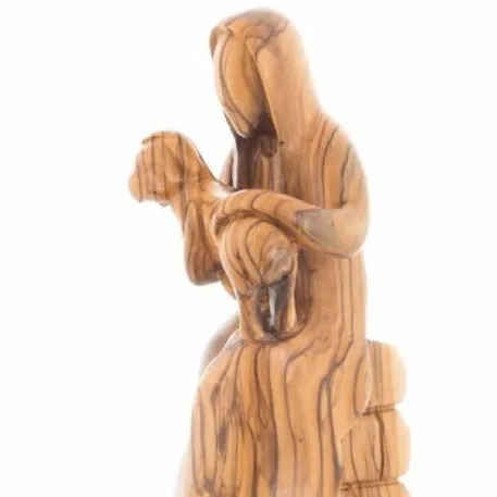 The Good Shepherd, Jesus Christ, 9.3 Abstract Olive Wood Carving