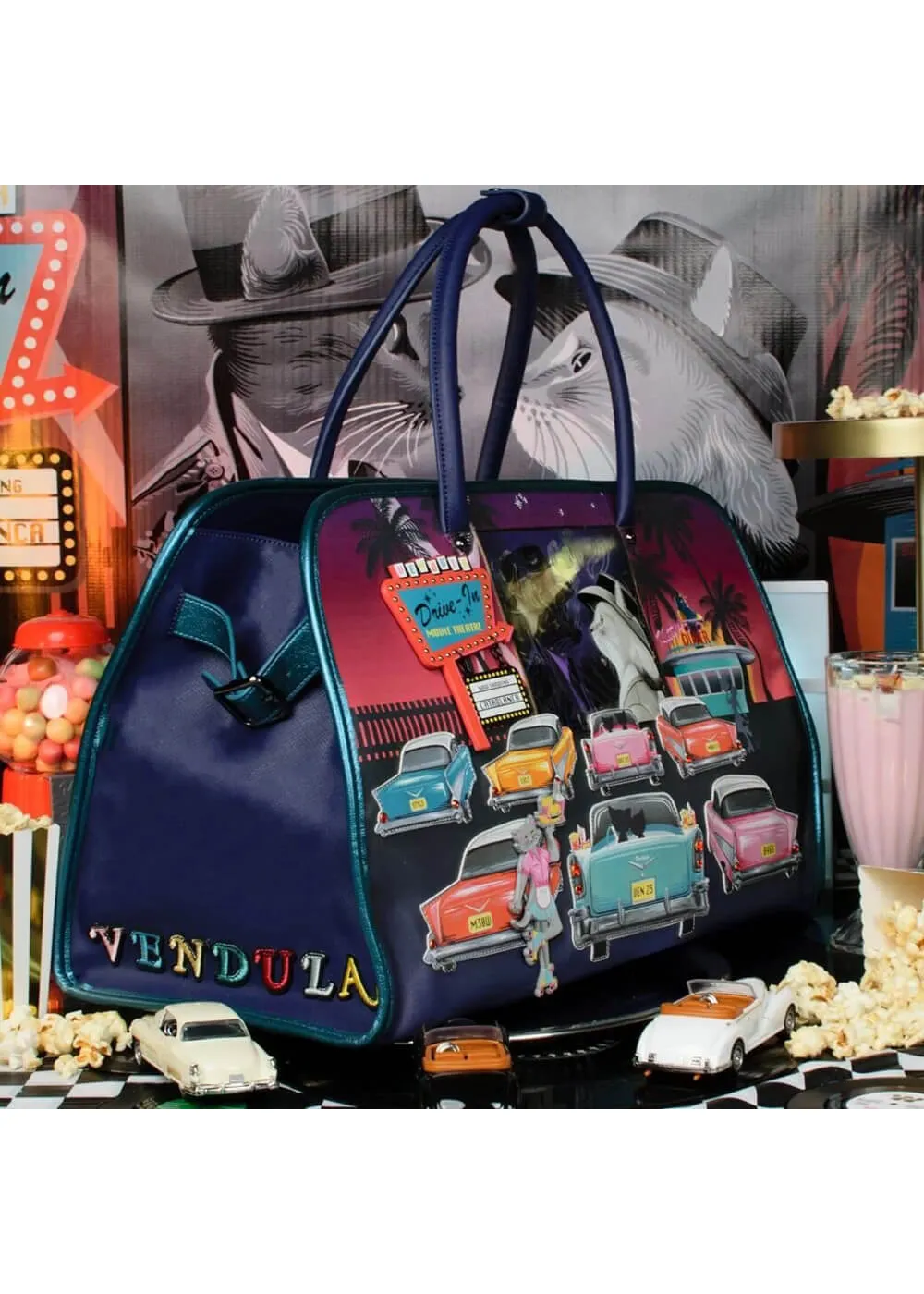 Vendula London Kitty's Drive In Movie Catablanca Bibi Overnight Bag