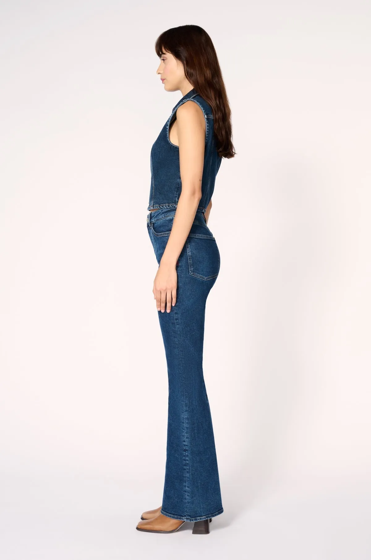 Warp + Weft Mia Flare Denim In Prescott