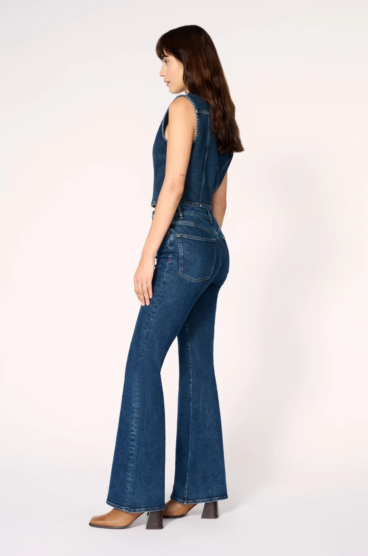 Warp + Weft Mia Flare Denim In Prescott