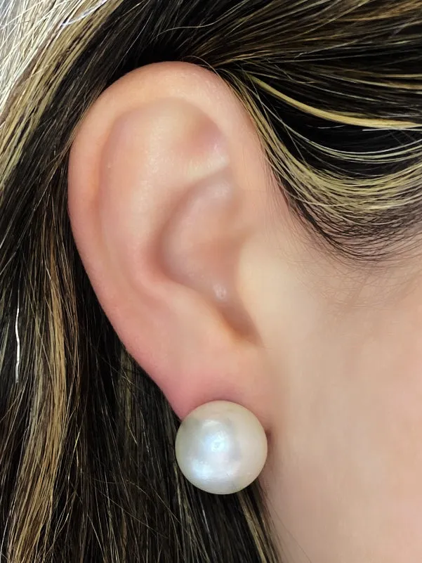 White Pearl Earrings