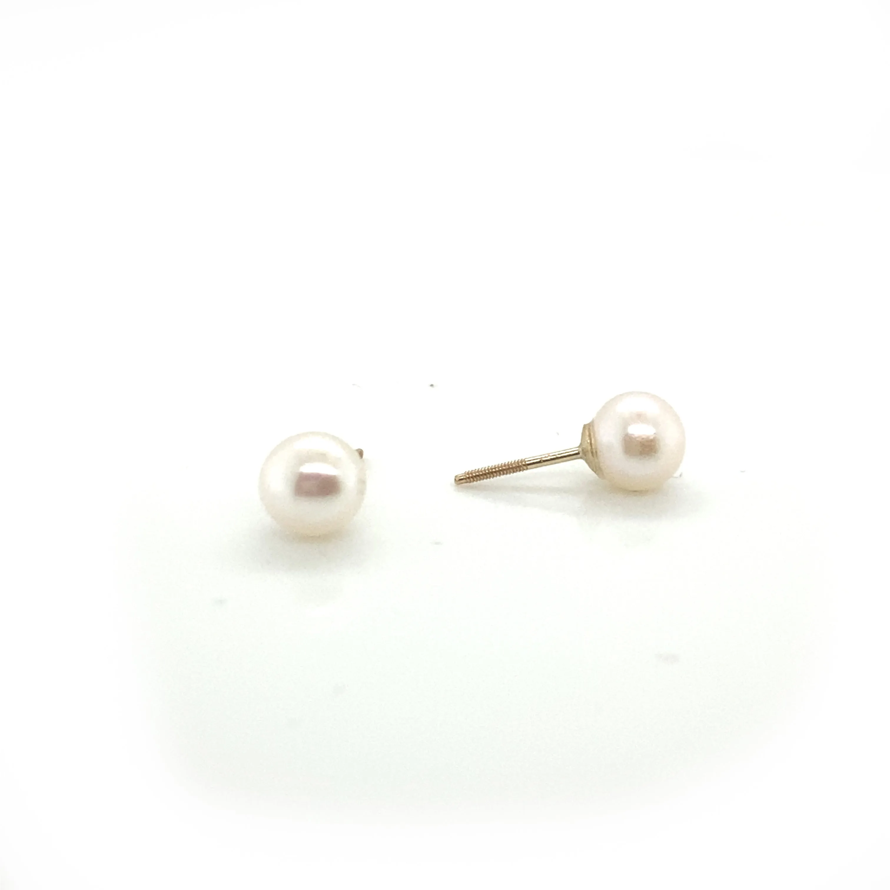 White Pearl Earrings