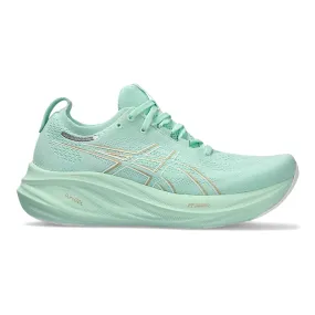 Women's ASICS GEL-Nimbus 26, Mint Tint/Pale Mint, 7.5 D Wide