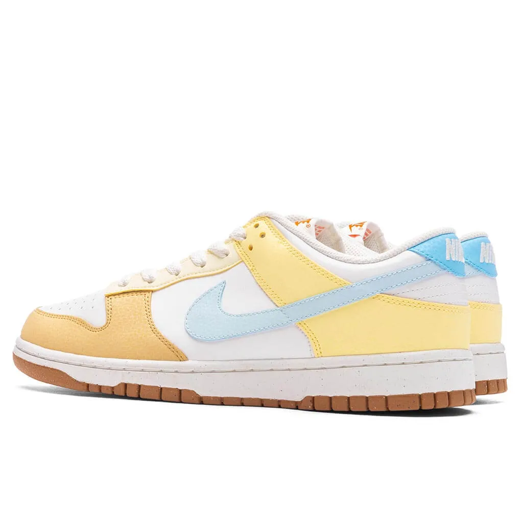 Women's Dunk Low 'Soft Yellow' - Summit White/Glacier Blue/Aquarius Blue